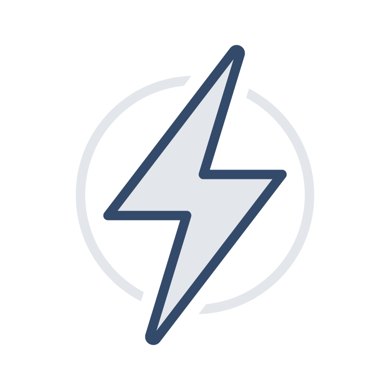 Energy icon. Lightning bold.
