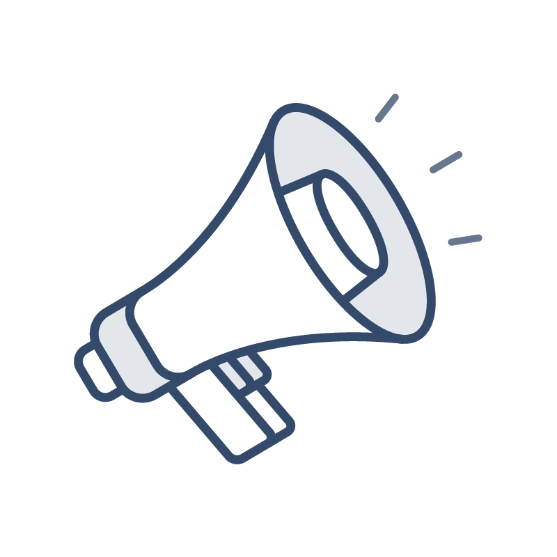 Unified voice icon. Bullhorn.