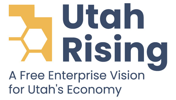 Utah Rising. A free enterprise vision for Utah's economy. Logo.